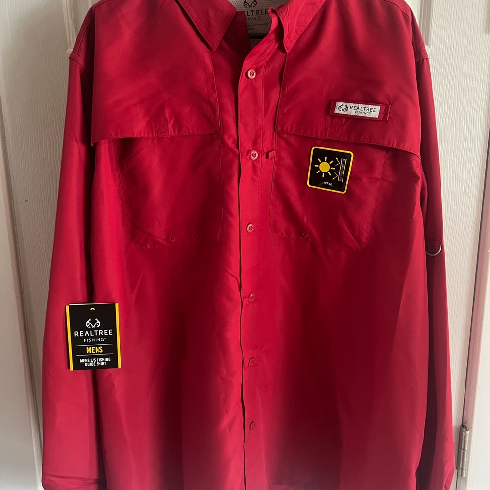 Realtree Red Long Sleeve Fishing Shirt
